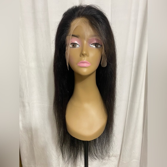 Other - 30 Inch 13x6 HD Lace Front Wig Human Hair Straight Glue-less  Pre-Plucked Black